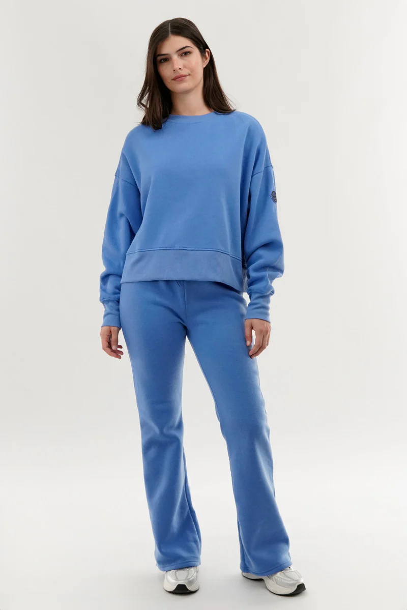 Fahrenheit Drop Shoulder Crewneck Sweatshirt - Blue - Image 5