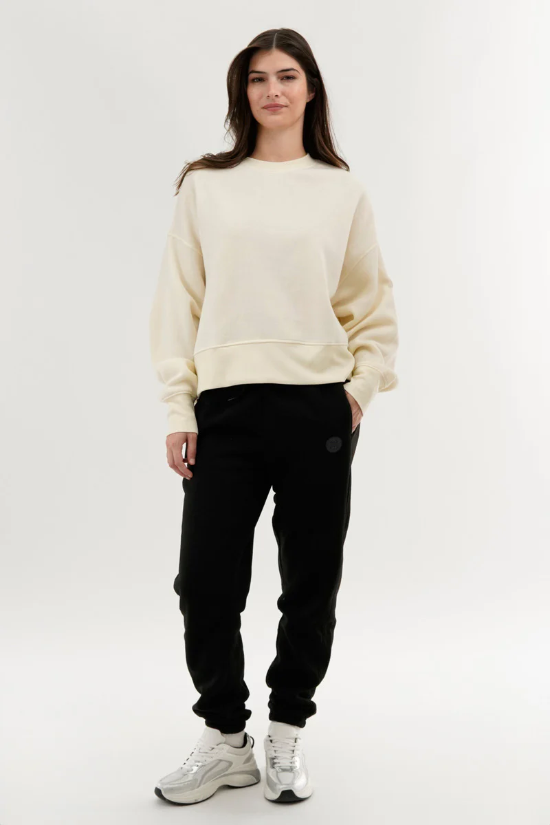 Fahrenheit Drop Shoulder Crewneck Sweatshirt - Cream - Image 5