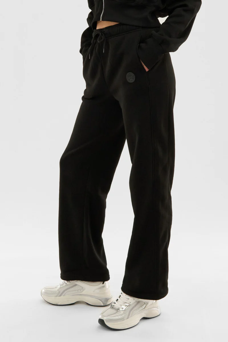 Fahrenheit Classic Wide Leg Sweatpants - Black - Image 2