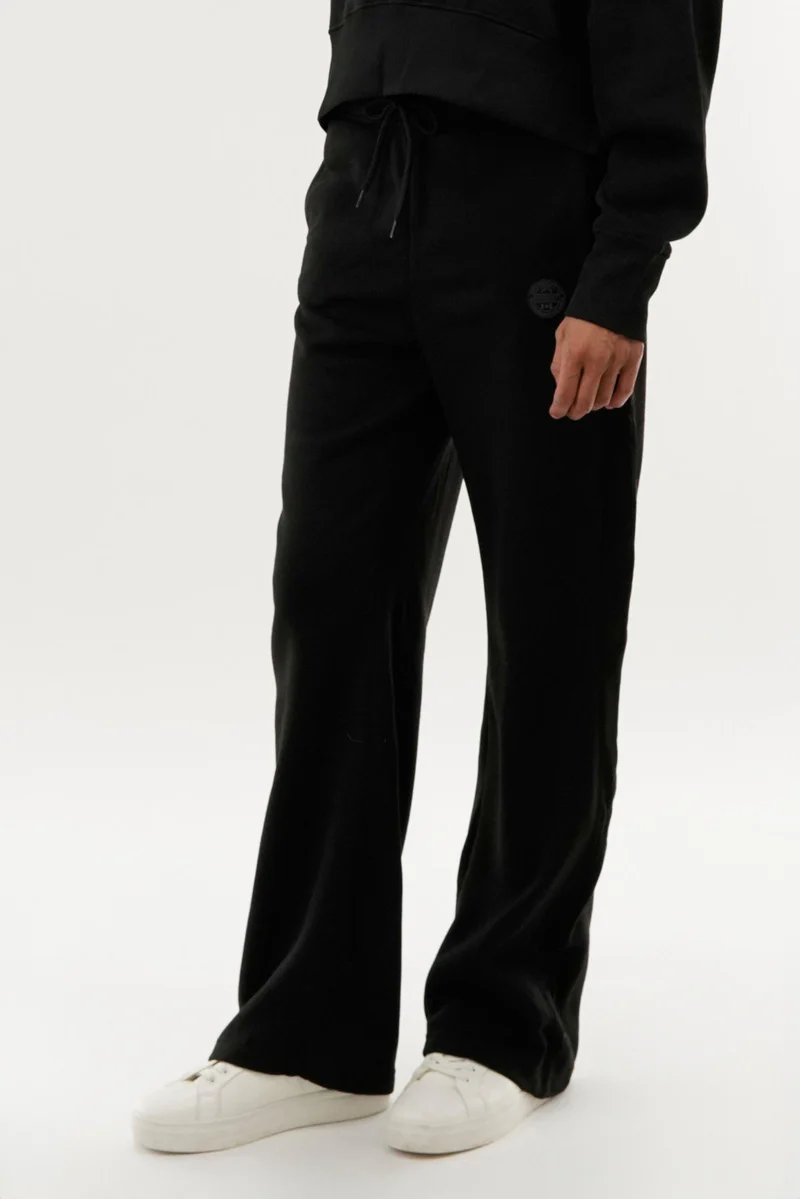 Fahrenheit Classic Wide Leg Sweatpants - Black - Image 2