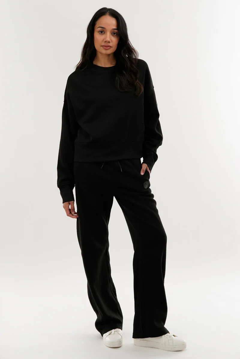 Fahrenheit Classic Wide Leg Sweatpants - Black - Image 5