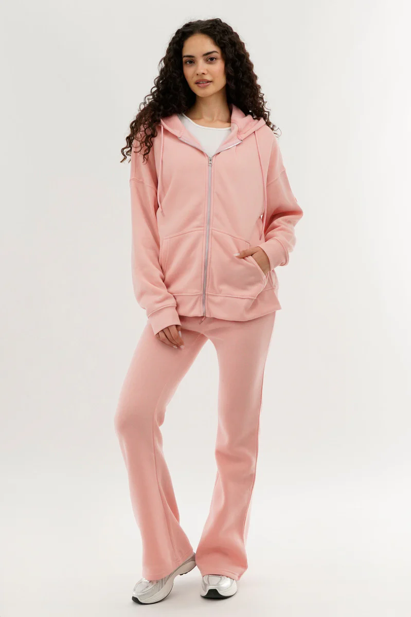 Fahrenheit Classic Wide Leg Sweatpants - Pink - Image 5