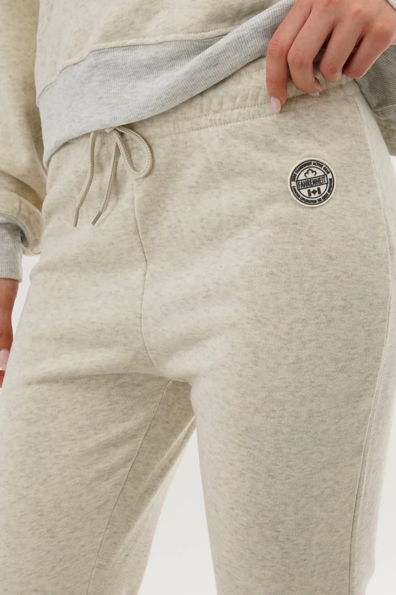 Fahrenheit Classic Wide Leg Sweatpants - Cream - Image 4