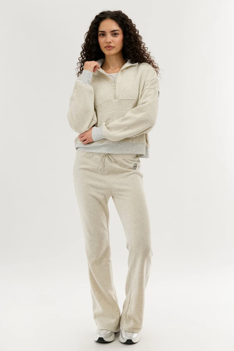 Fahrenheit Classic Wide Leg Sweatpants - Cream - Image 5