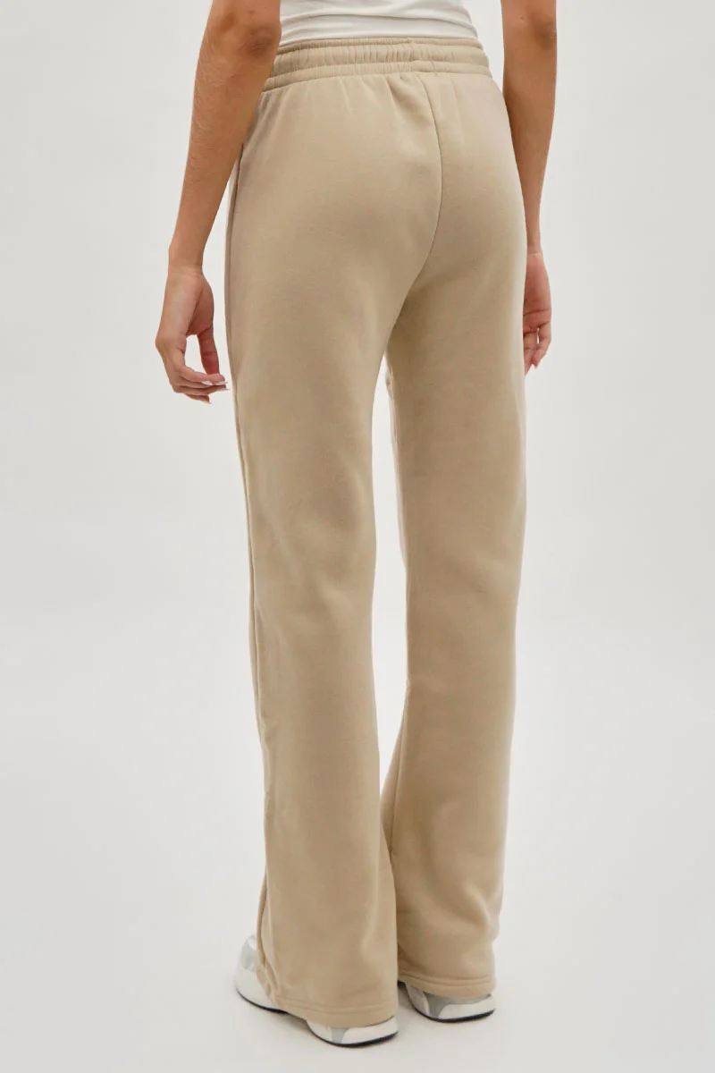 Fahrenheit Wide Leg Drawstring Sweatpants - Beige - Image 3