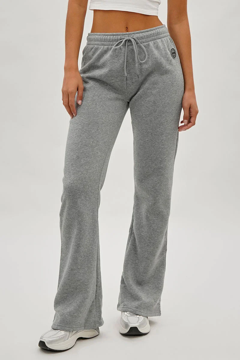 Fahrenheit Wide Leg Drawstring Sweatpants - Grey