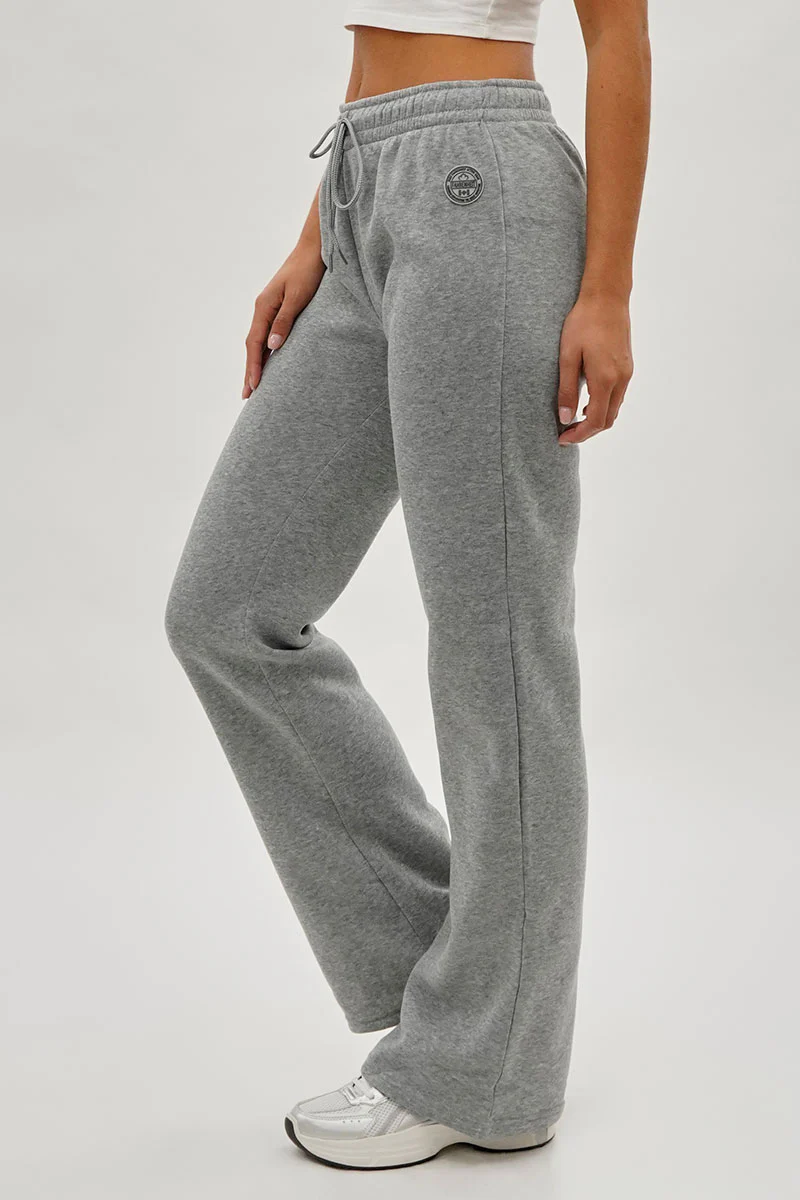 Fahrenheit Wide Leg Drawstring Sweatpants - Grey - Image 2