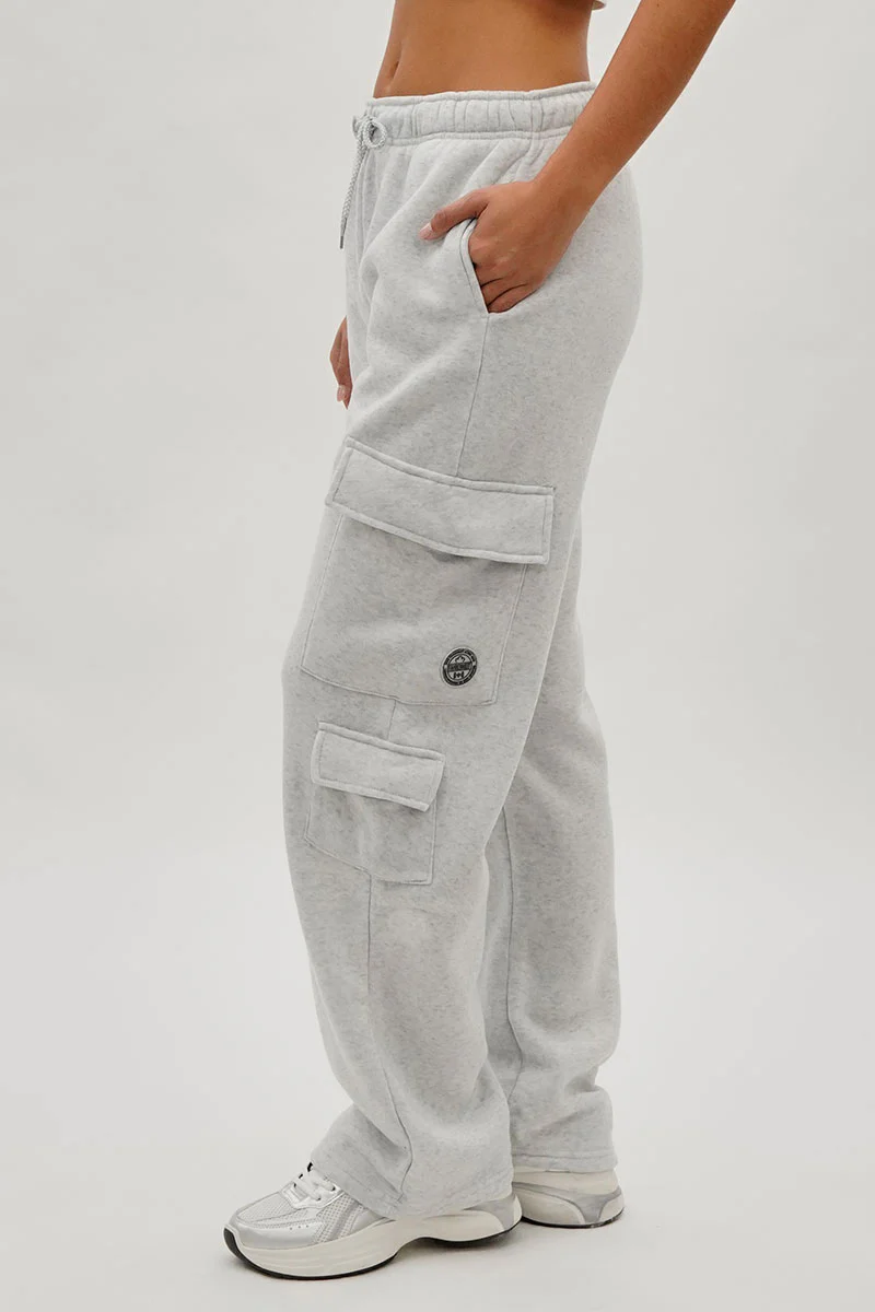 Fahrenheit Drawstring Cargo Pocket Sweatpants - Stone - Image 2