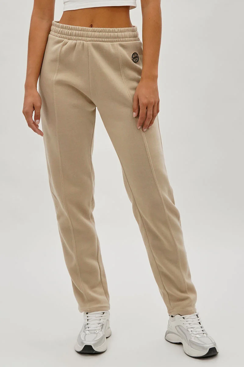 Fahrenheit Fleece Straight Leg Jogger Sweatpants - Beige